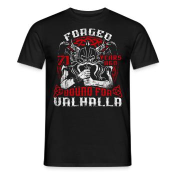 Forgé il y a 00 ans pour le 00e anniversaire du Valhalla - T-shirt homme - noir - Devant - AI Model Male 178 light (178cm)