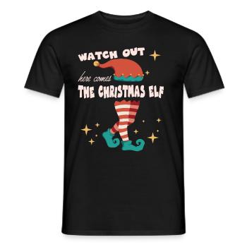 hier kommen die passenden Weihnachtselfen-Feiertagssets - Männer T-Shirt - Schwarz - Vorne - AI Model Male 178 light (178cm)