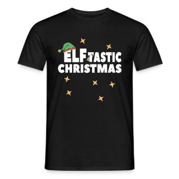 Weihnachtselfen-Familien-Pyjama passender Feiertag - Männer T-Shirt - Schwarz - Vorne - AI Model Male 178 light (178cm)