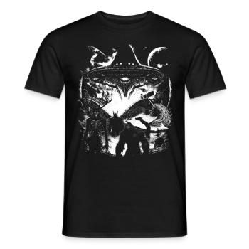 Équipe de cryptides de cryptozoologie - T-shirt homme - noir - Devant - AI Model Male 178 light (178cm)
