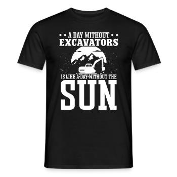 Journée de conducteur d’excavatrice sans excavatrice Opérateur d’excavatrice - T-shirt homme - noir - Devant - AI Model Male 178 light (178cm)