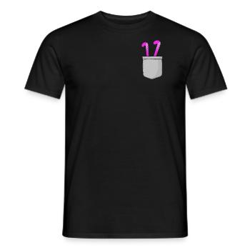 Field Hockey Pocket - Männer T-Shirt - Schwarz - Vorne - AI Model Male 178 light (178cm)