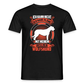Irischer Wolfshund kann nicht Windhund - Männer T-Shirt - Schwarz - Vorne - AI Model Male 178 light (178cm)