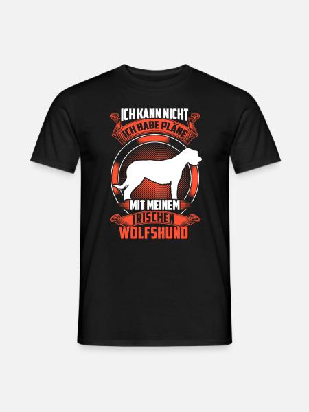 Irischer Wolfshund kann nicht Windhund - Männer T-Shirt - Schwarz