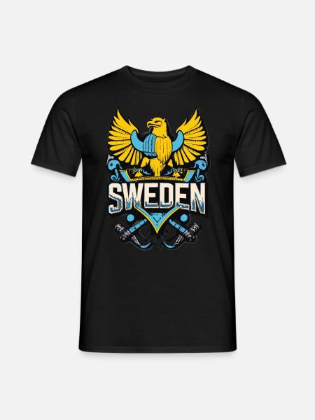 Fierté de la Suède - Nos armoiries héroïques - T-shirt homme - noir