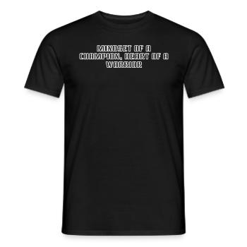 Fitness - Mindset of a champion, heart of a - Men's T-Shirt - black - Front - AI Model Male 178 light (178cm)