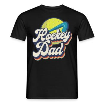 Field Hockey Dad Retro Hockey Dad - Männer T-Shirt - Schwarz - Vorne - AI Model Male 178 light (178cm)