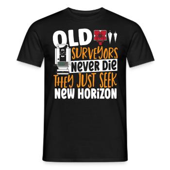 Les vieux géomètres ne meurent jamais, ils - T-shirt homme - noir - Devant - AI Model Male 178 light (178cm)