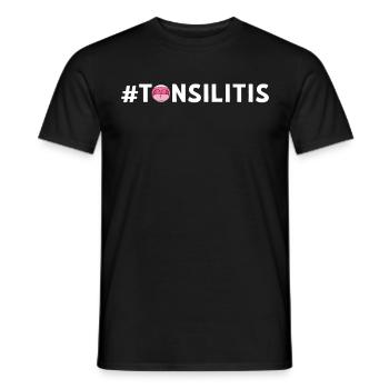 Tonsillitis Survivor #Tonsilitis Tonsillectomy - Men's T-Shirt - black - Front - AI Model Male 178 light (178cm)
