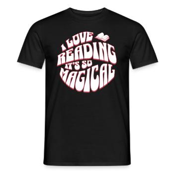 Reading is Magical - Bücher Retro Englisch Lehrer - Männer T-Shirt - Schwarz - Vorne - AI Model Male 178 light (178cm)