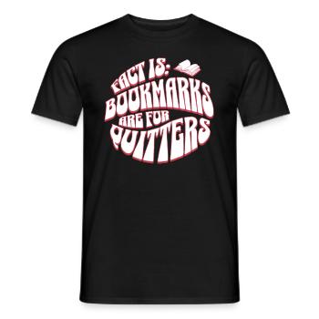 Bookmarks Are for Quitters - Retro Englisch Lehrer - Männer T-Shirt - Schwarz - Vorne - AI Model Male 178 light (178cm)