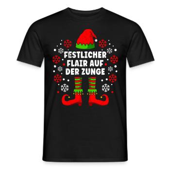 Glühwein Bude Festlicher Flair auf der Zunge - Männer T-Shirt - Schwarz - Vorne - AI Model Male 178 light (178cm)
