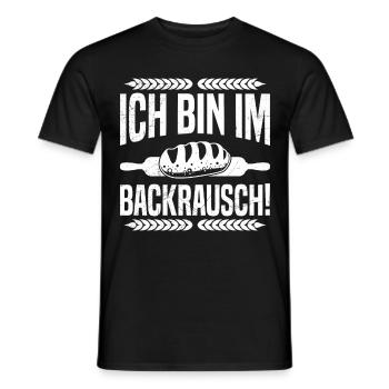 Brotbäcker Ich bin im Backrausch Backliebe - Männer T-Shirt - Schwarz - Vorne - AI Model Male 178 light (178cm)