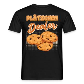 Plätzchen Dealer Backstube Backliebhaber Backen - Männer T-Shirt - Schwarz - Vorne - AI Model Male 178 light (178cm)