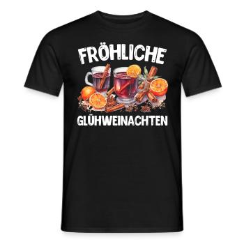 Fröhliche Glühweinachten Weihnachtsmarkt Glühwein - Männer T-Shirt - Schwarz - Vorne - AI Model Male 178 light (178cm)