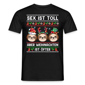 Sex ist Toll aber Weihnachten ist Öfter X-Mas - Männer T-Shirt - Schwarz - Vorne - AI Model Male 178 light (178cm)