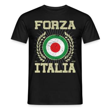 Forza Italia, le design cool de l’Italie - T-shirt homme - noir - Devant - AI Model Male 178 light (178cm)