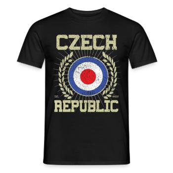Czech Republic, cooles Tschechisches Design - Männer T-Shirt - Schwarz - Vorne - AI Model Male 178 light (178cm)