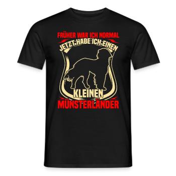 Jetzt habe ich einen Kleiner Münsterländer - Männer T-Shirt - Schwarz - Vorne - AI Model Male 178 light (178cm)