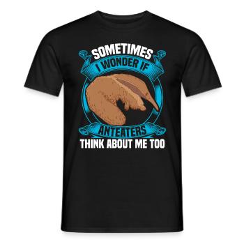 Ameisenbär denkt an mich Ameisenfresser - Männer T-Shirt - Schwarz - Vorne - AI Model Male 178 light (178cm)