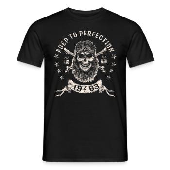 1963 Anniversaire Vieilli à la perfection Rock Hard - T-shirt homme - noir - Devant - AI Model Male 178 light (178cm)