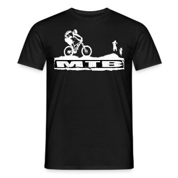 MTB Bike - Männer T-Shirt - Schwarz - Vorne - AI Model Male 178 light (178cm)