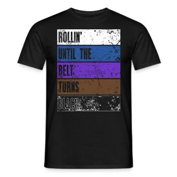Ceinture de Jiu Jitsu Brésilien Couleurs Cadeau BJJ - T-shirt homme - noir - Devant - AI Model Male 178 light (178cm)