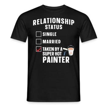 House Painter Decorator Girlfriend - Men's T-Shirt - black - Front - AI Model Male 178 light (178cm)