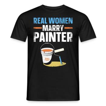 House Painter Decorator Girlfriend - Men's T-Shirt - black - Front - AI Model Male 178 light (178cm)