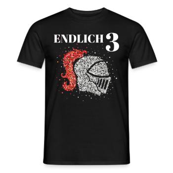 Endlich 3 Drei Ritter Ritterhelm Kostümersatz - Männer T-Shirt - Schwarz - Vorne - AI Model Male 178 light (178cm)