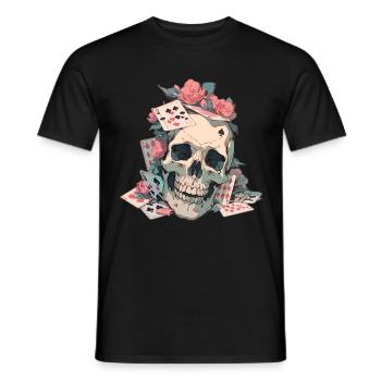 Poker Joueur de poker Jeu de cartes de casino - T-shirt homme - noir - Devant - AI Model Male 178 light (178cm)
