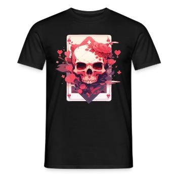 Poker Joueur de poker Jeu de cartes de casino - T-shirt homme - noir - Devant - AI Model Male 178 light (178cm)