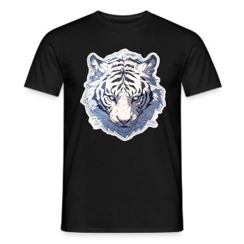 Tiger Wildcat Tiger Baby Baby Tiger Africa - T-shirt homme - noir - Devant - AI Model Male 178 light (178cm)