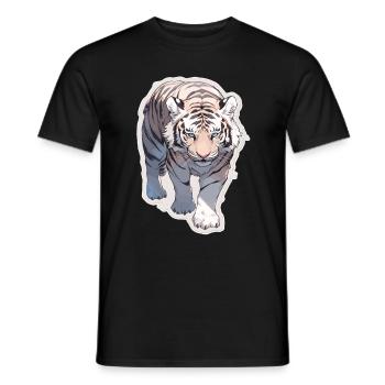 Tiger Wildcat Tiger Baby Baby Tiger Africa - T-shirt homme - noir - Devant - AI Model Male 178 light (178cm)