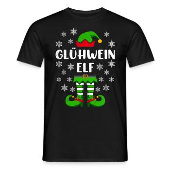 Glühwein Elfe Weihnachtsmarkt Glühweinstand - Männer T-Shirt - Schwarz - Vorne - AI Model Male 178 light (178cm)