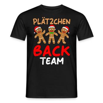 Plätzchen Back Team Lebkuchenmann Kekse - Männer T-Shirt - Schwarz - Vorne - AI Model Male 178 light (178cm)