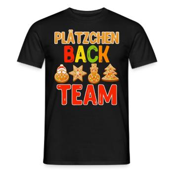 Plätzchen Back Team Backfans Bäckerin Kekse - Männer T-Shirt - Schwarz - Vorne - AI Model Male 178 light (178cm)
