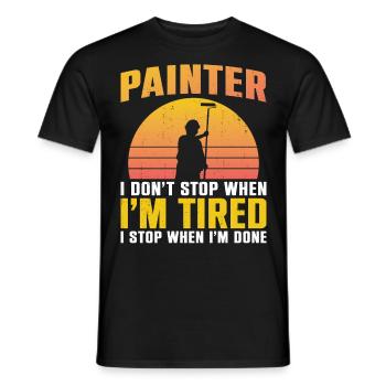 House Painter Decorator Retro - Men's T-Shirt - black - Front - AI Model Male 178 light (178cm)