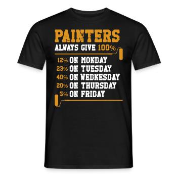 House Painter Decorator Painters - Men's T-Shirt - black - Front - AI Model Male 178 light (178cm)
