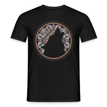 Odins Wolf Wikinger Wölfe Mittelalter Mythologie - Männer T-Shirt - Schwarz - Vorne - AI Model Male 178 light (178cm)