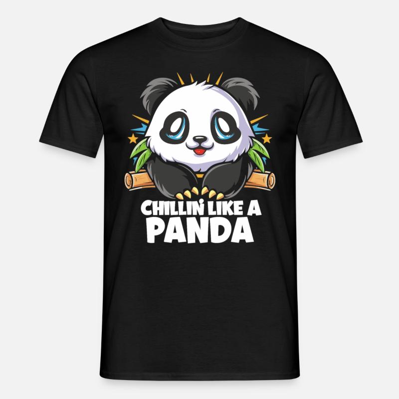 Mode Panda Chill activé - T-shirt homme - noir