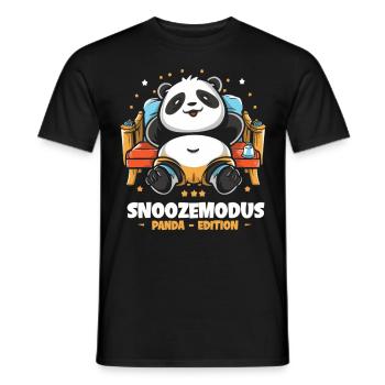 Relaxation with pandas - Men's T-Shirt - black - Front - AI Model Male 178 light (178cm)