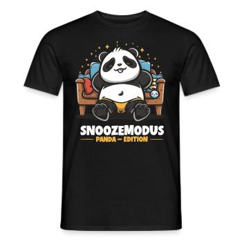 Snooze Modus - Panda Edition - Männer T-Shirt - Schwarz - Vorne - AI Model Male 178 light (178cm)