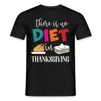 Il n’y a pas de régime : drôle de dinde de Thanksgiving - T-shirt homme - noir - Devant - AI Model Male 178 light (178cm)