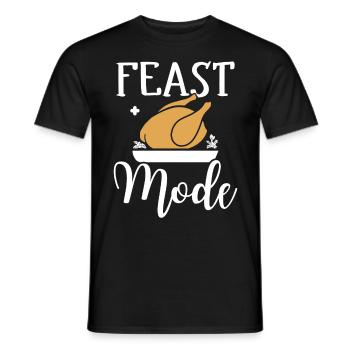 Mode Of Feast - Funny Thanksgiving Turkey - Men's T-Shirt - black - Front - AI Model Male 178 light (178cm)