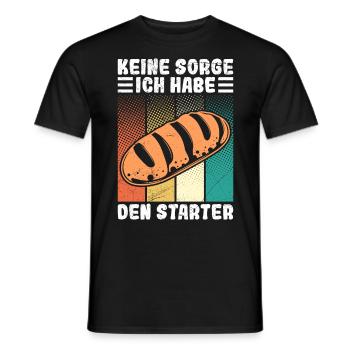Brotbäcker Keine Sorge ich Habe den Starter - Männer T-Shirt - Schwarz - Vorne - AI Model Male 178 light (178cm)