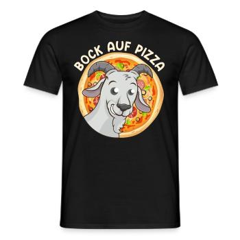 Pizza Fan Bock auf Pizza Ziegenbock Backfans - Männer T-Shirt - Schwarz - Vorne - AI Model Male 178 light (178cm)