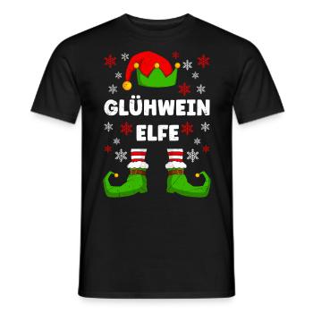 Glühwein Elfe Weihnachtsmarkt Glühweinstand - Männer T-Shirt - Schwarz - Vorne - AI Model Male 178 light (178cm)