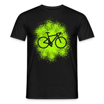 Gravel Bike Vélo de route Cycliste - T-shirt homme - noir - Devant - AI Model Male 178 light (178cm)