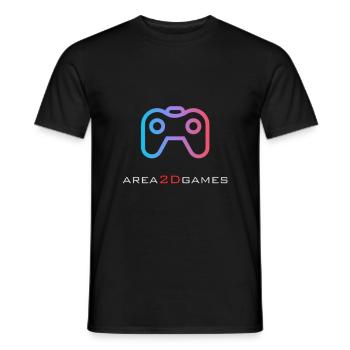 area2dgames - Männer T-Shirt - Schwarz - Vorne - AI Model Male 178 light (178cm)